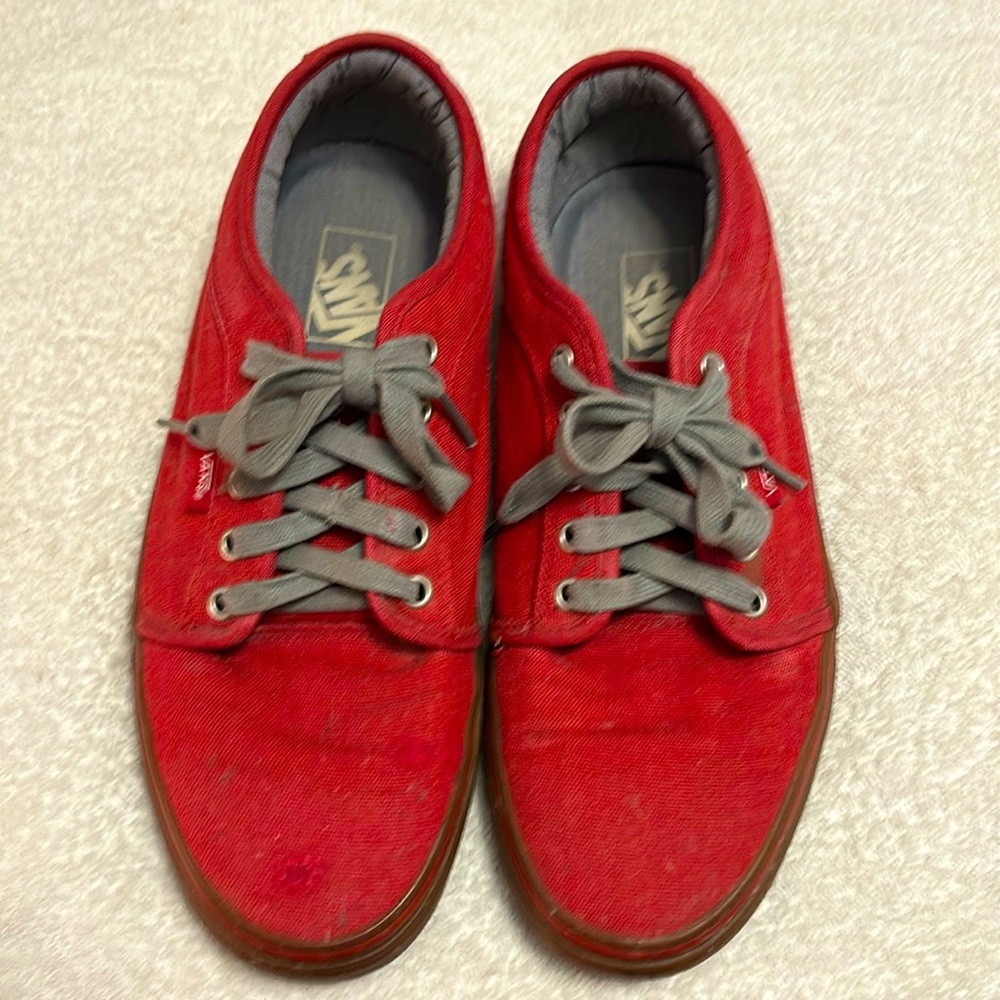 Vans - red lace ups
